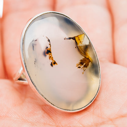 Premium Scenic Dendritic Agate Ring Size 9 (.925 Sterling Silver)