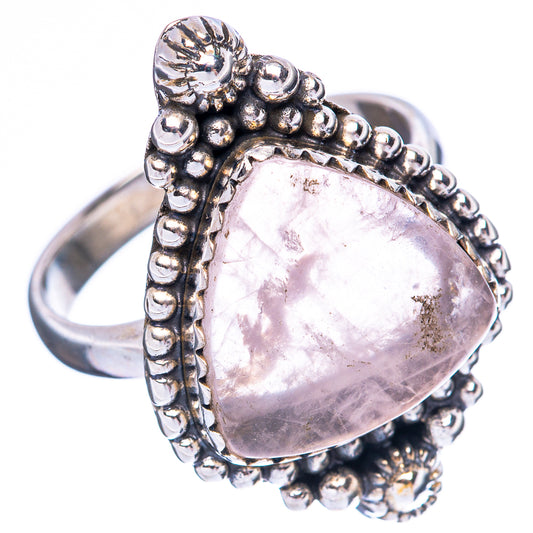 Rose Quartz Ring Size 8.75 (925 Sterling Silver) R3960