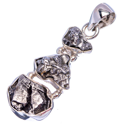 Rare Campo del Cielo Meteorite Pendant 1 1/2" (.925 Sterling Silver)