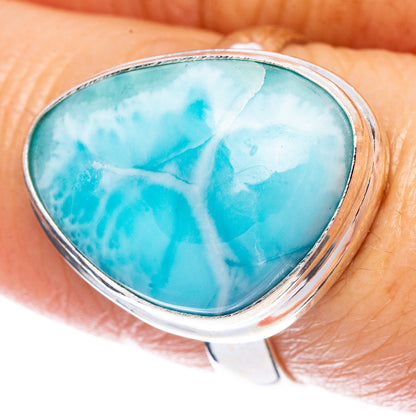 Larimar Ring Size 7.75 (925 Sterling Silver) R2927