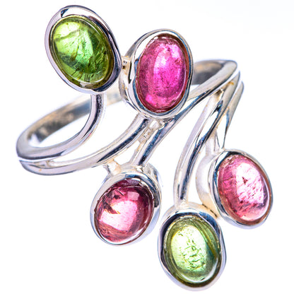 Pink Green Tourmaline Ring Size 10 (925 Sterling Silver) R142640