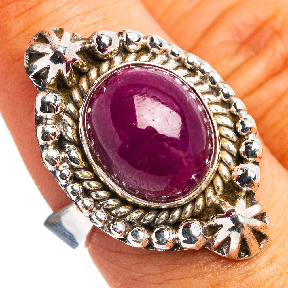 20+ ct Premium Star Ruby Ring Size 7 Adjustable (.925 Sterling Silver)