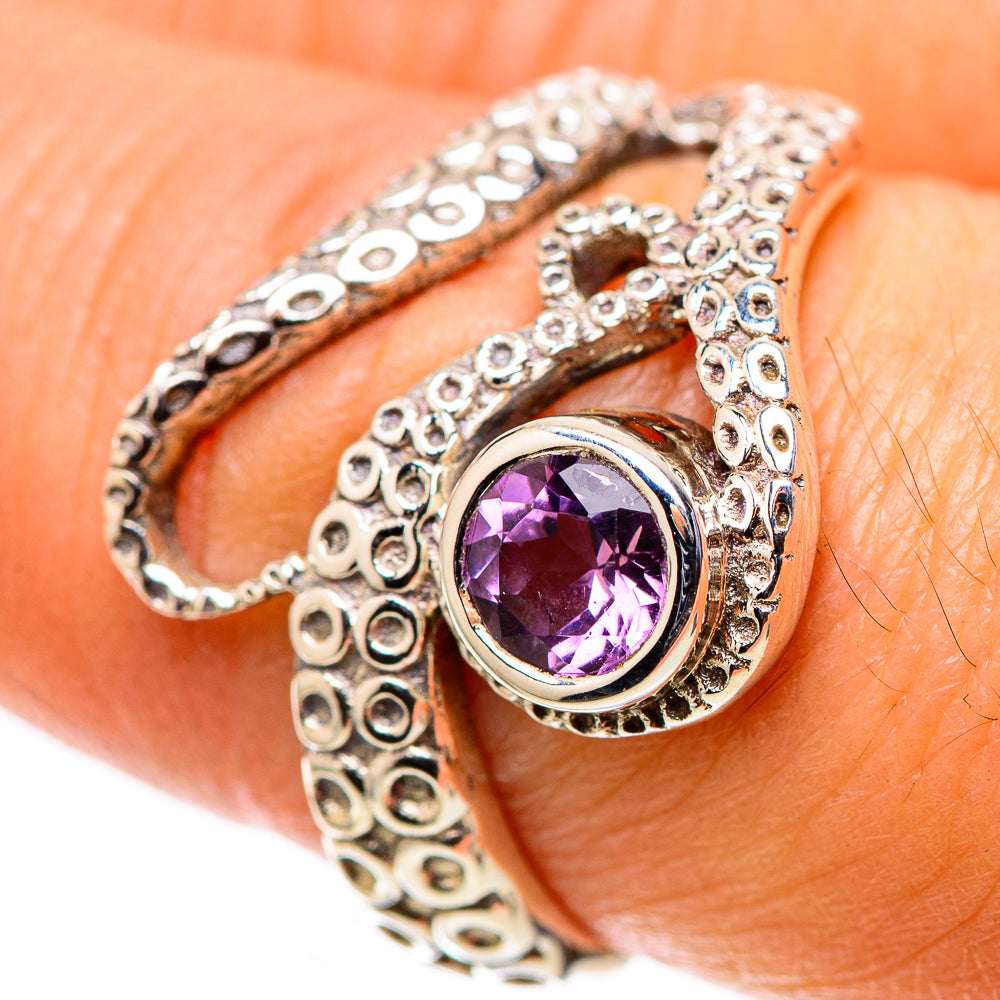 Faceted Amethyst Ring Size 8.25 (925 Sterling Silver) RING138390