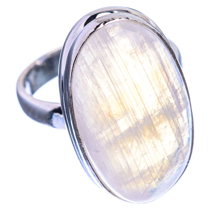 Rainbow Moonstone Ring Size 6.5 (925 Sterling Silver) R141989