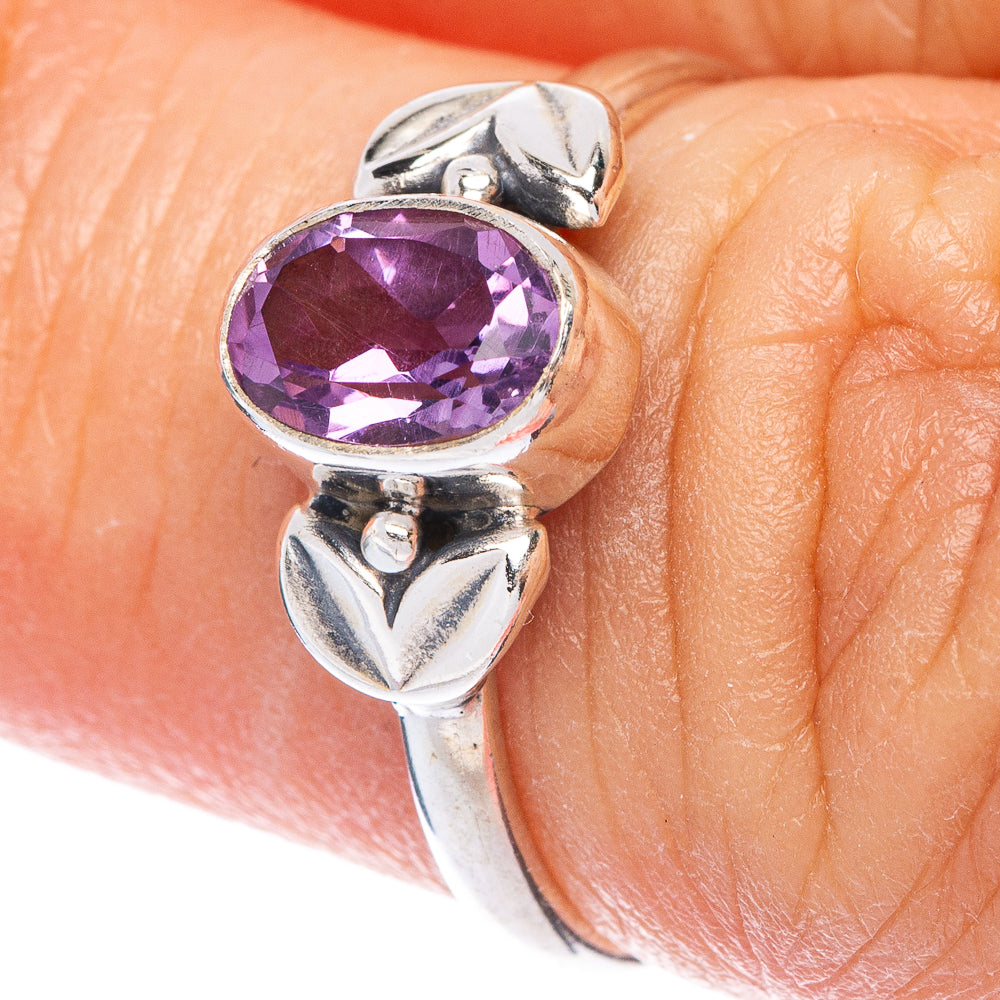 Faceted Amethyst Dainty Ring Size 5.75 (925 Sterling Silver) R145749