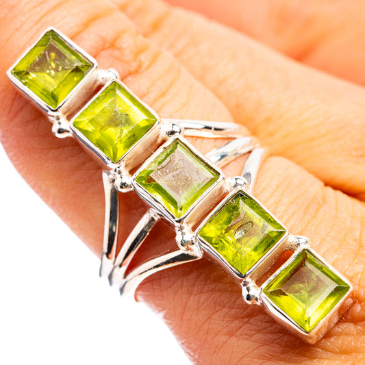 Large Peridot Ring Size 8.75 (925 Sterling Silver) R142898