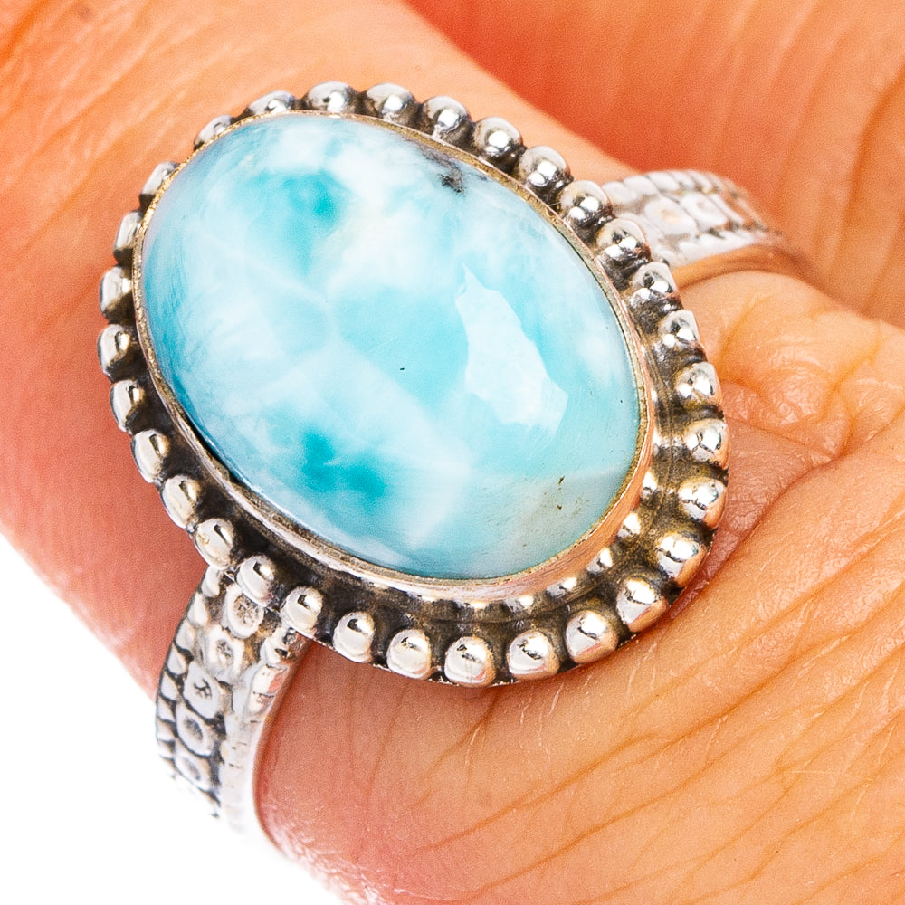 Rare Larimar Ring Size 7 (.925 Sterling Silver)