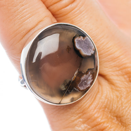 Premium Flower Agate Ring Size 9.5 (.925 Sterling Silver)