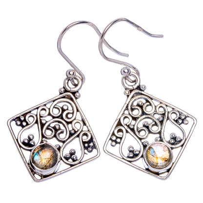 Labradorite Earrings 1 3/8" (925 Sterling Silver) E433225