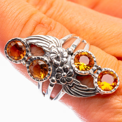 Faceted Citrine Ring Size 8.75 (925 Sterling Silver) R142155