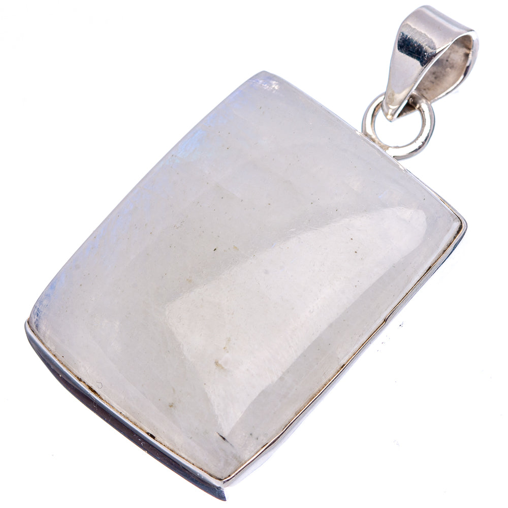 Premium Rainbow Moonstone Pendant 1 5/8" (.925 Sterling Silver)