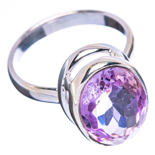 Faceted Amethyst Ring Size 7.25 (925 Sterling Silver) R4507