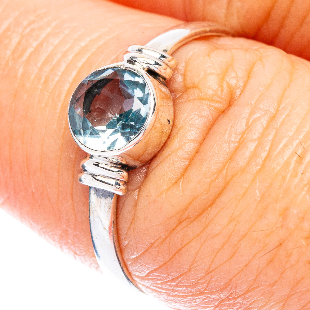 Blue Topaz Dainty Ring Size 7 (925 Sterling Silver) R147027