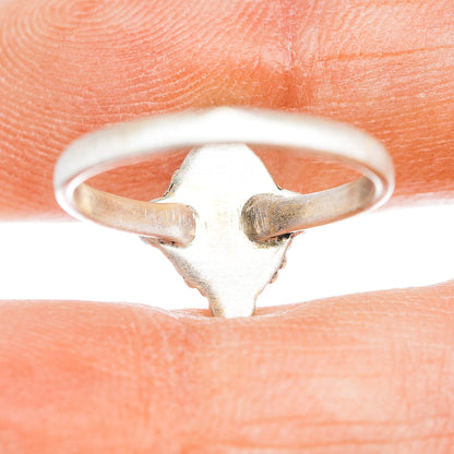 Sterling silver ring band with openwork underside and curved prongs
