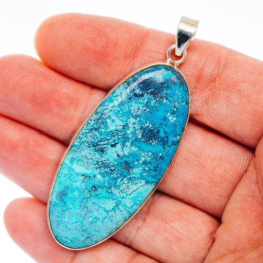 Premium Shattuckite Pendant 2 3/8" (.925 Sterling Silver)