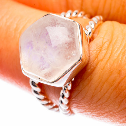 Premium Rainbow Moonstone Ring Size 7.25 (925 Sterling Silver) R141826