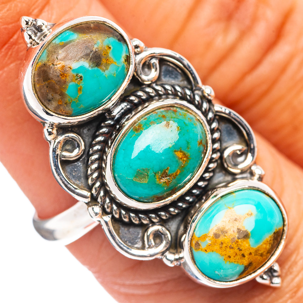 Mohave Turquoise Ring Size 7 Adjustable (.925 Sterling Silver)