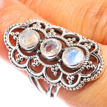 Rainbow Moonstone Ring Size 5.75 (925 Sterling Silver) R142699