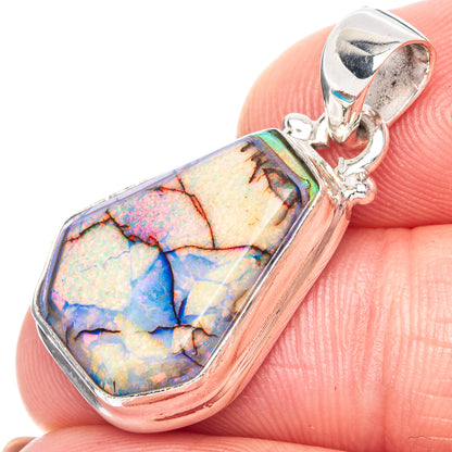 Rare Sterling Opal 925 Sterling Silver Pendant 1 1/8" (925 Sterling Silver) P41910