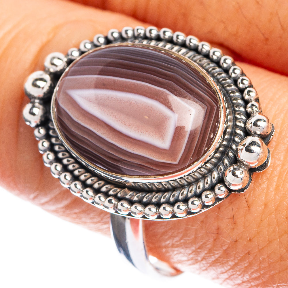 Botswana Agate Ring Size 9.75 (925 Sterling Silver) R144293