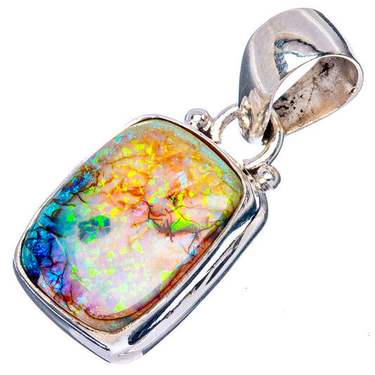 Rare Sterling Opal Pendant 1 1/8" (925 Sterling Silver) P42915