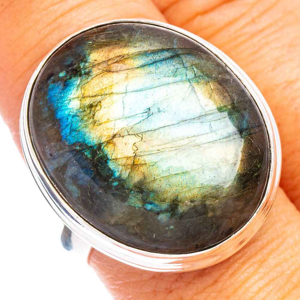 Labradorite Ring Size 9 (925 Sterling Silver) R7867