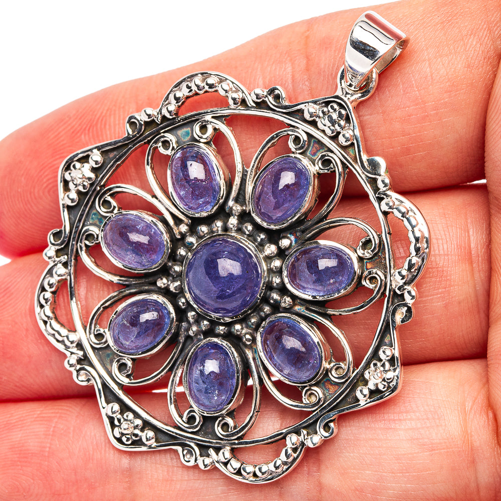 Signature Tanzanite Pendant 2 1/8" (.925 Sterling Silver)