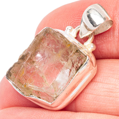 Raw Herkimer Diamond Pendant 1 1/8" (925 Sterling Silver) P41010