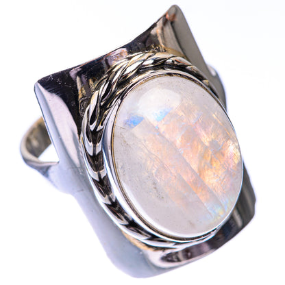 Rainbow Moonstone Ring Size 9.25 (925 Sterling Silver) R140734