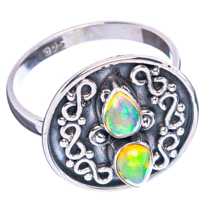Rare  Ethiopian Opal Ring Size 8 (925 Sterling Silver) R3744