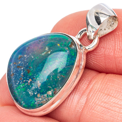 Rare Triplet Opal Pendant 1 1/8" (925 Sterling Silver) P41393