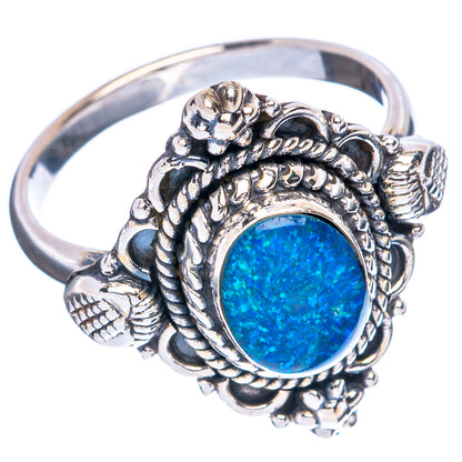Rare Doublet Opal Ring Size 8 (925 Sterling Silver) R5014
