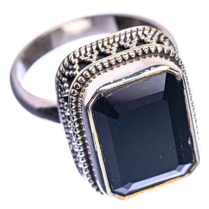 Black Onyx 925 Sterling Silver Ring Size 9