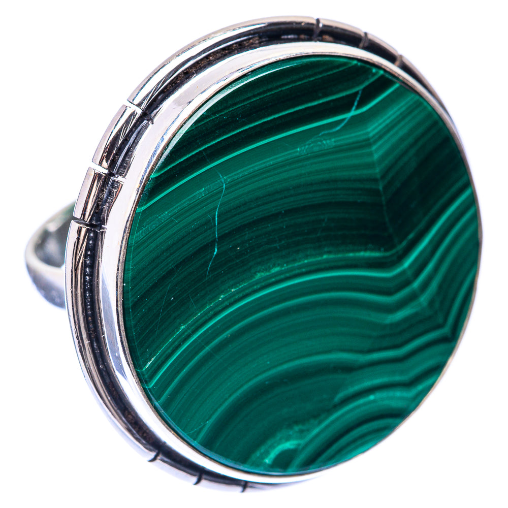 Large Malachite Ring Size 6.75 (925 Sterling Silver) R141365