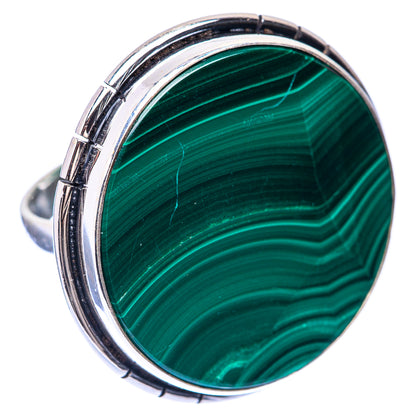 Large Malachite Ring Size 6.75 (925 Sterling Silver) R141365