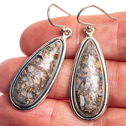 Brecciated Ethiopian Opal 925 Sterling Silver Earrings 1 3/4"