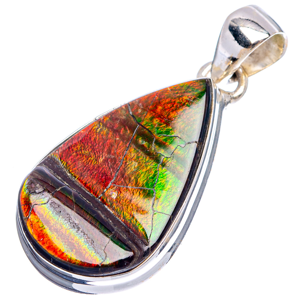 Canadian Ammolite Pendant 1 3/8" (.925 Sterling Silver)