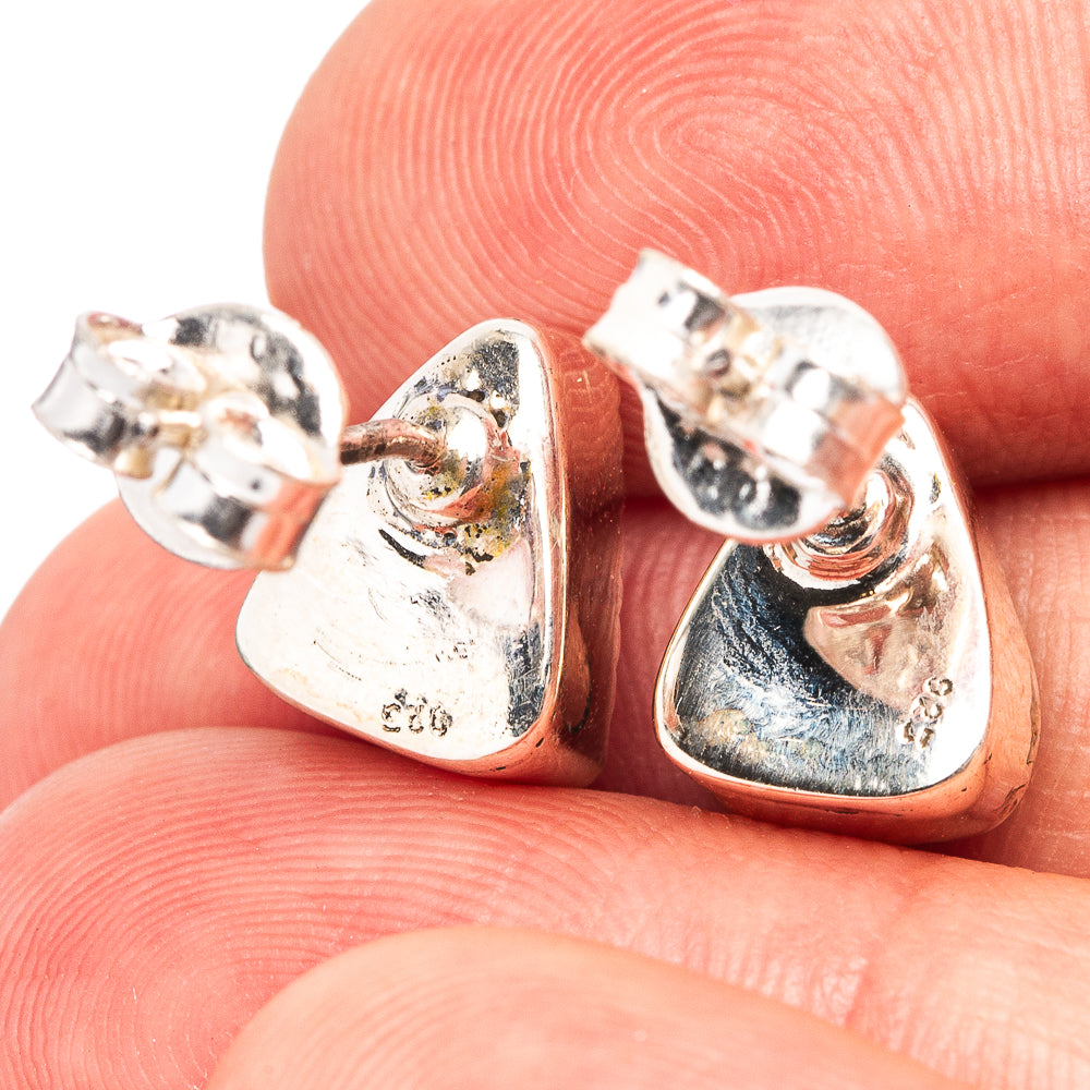 Sonoran Gold Turquoise Earrings 3/8" (.925 Sterling Silver)