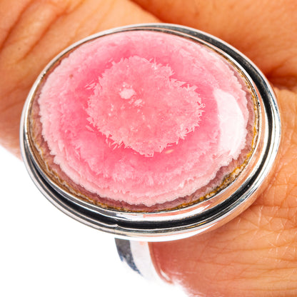 Large Rhodochrosite Stalactite Ring Size 12.5 (925 Sterling Silver) R144320