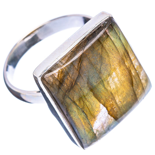 Labradorite Ring Size 9 (925 Sterling Silver) R4637