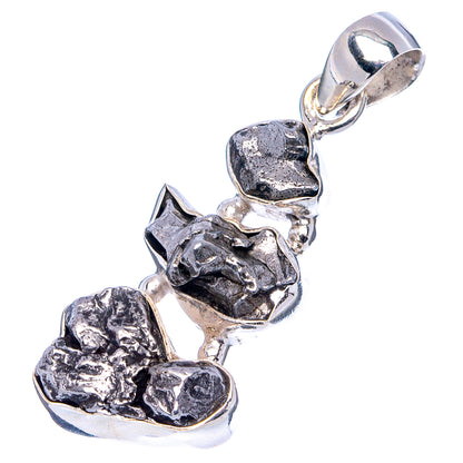 Rare Campo Del Cielo Meteorite Pendant 1 1/2" (.925 Sterling Silver)