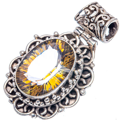 Golden Mystic Topaz Pendant 1 1/2" (.925 Sterling Silver)