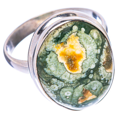 Rainforest Jasper Ring Size 10 (925 Sterling Silver) R1548