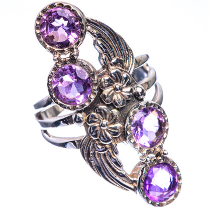 Faceted Amethyst Ring Size 6.75 (925 Sterling Silver) RING143229
