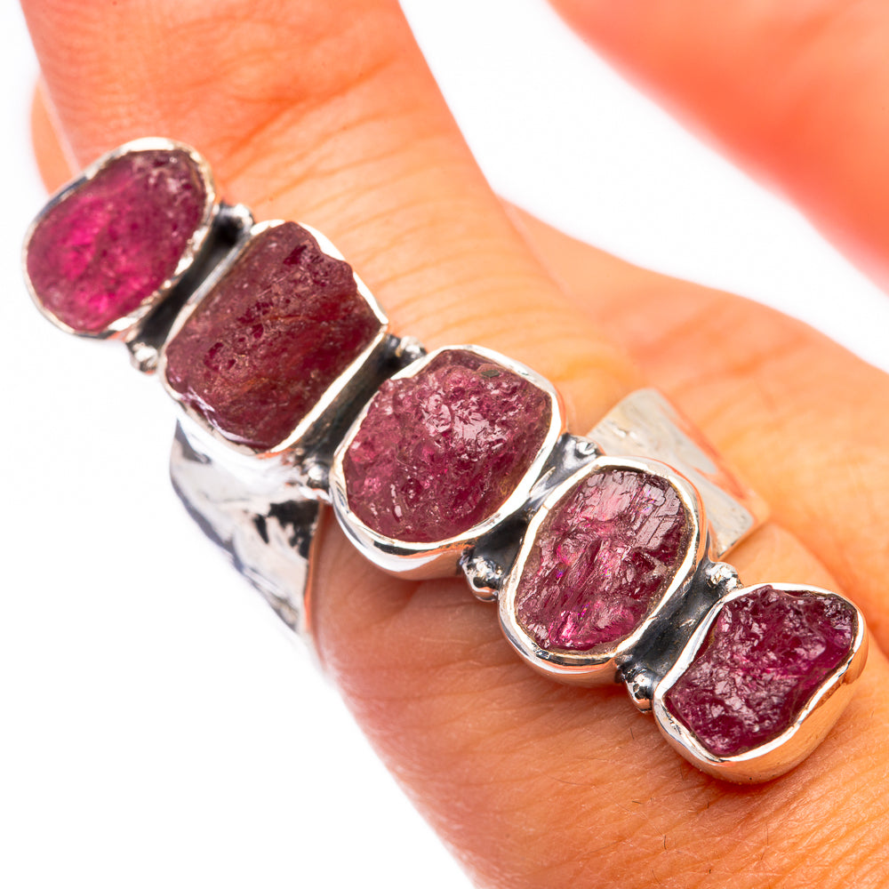 Signature Raw Pink Tourmaline Ring Size 7.5 (925 Sterling Silver) R141694
