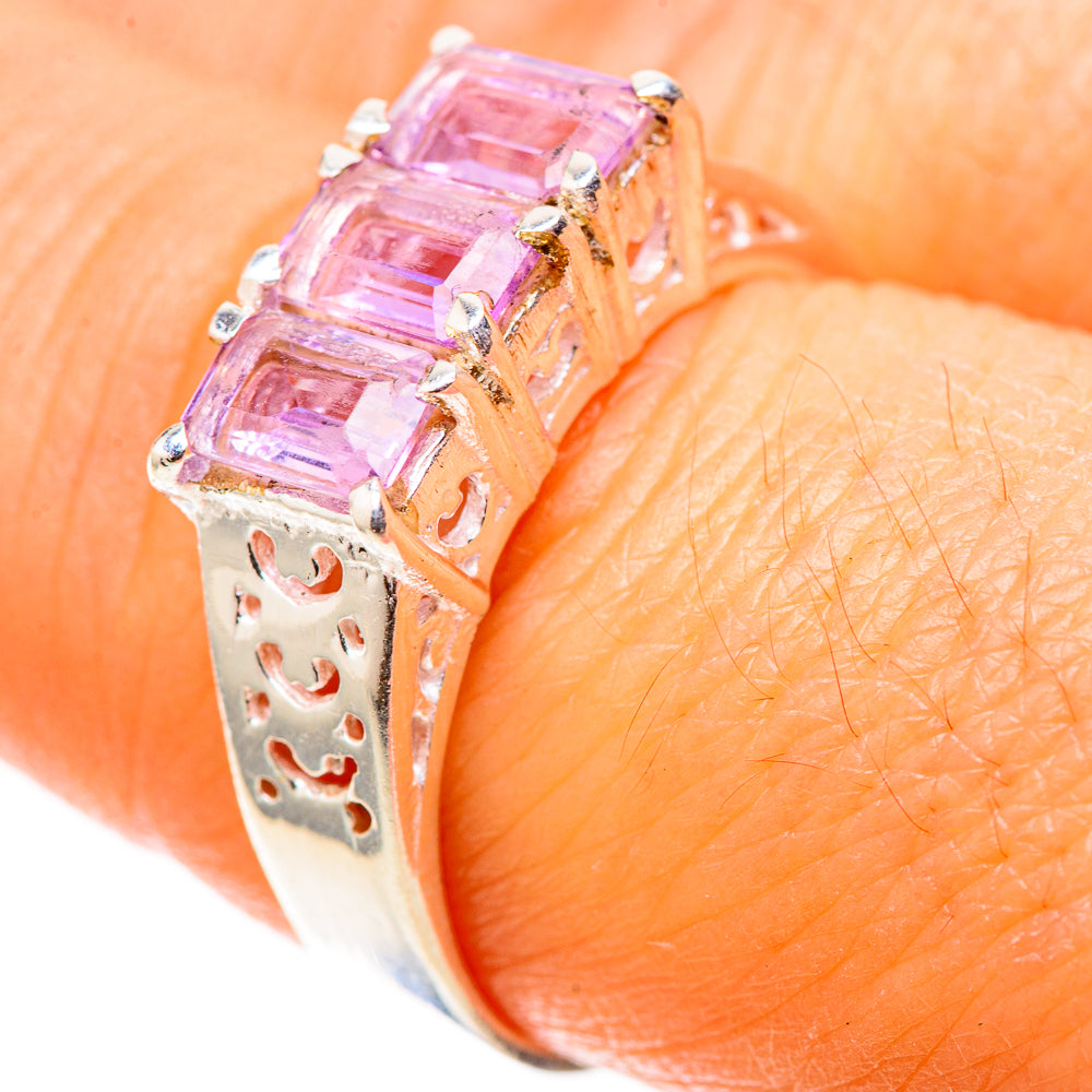 Faceted Pink Amethyst Dainty Ring Size 7 (925 Sterling Silver) RING138204