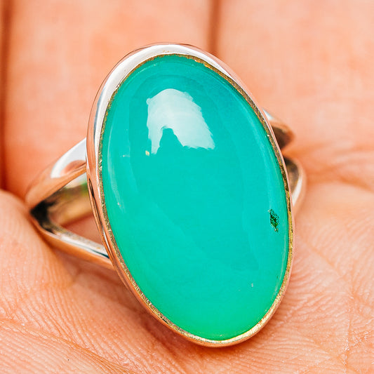 Premium Chrysoprase Ring Size 7.5 (.925 Sterling Silver)