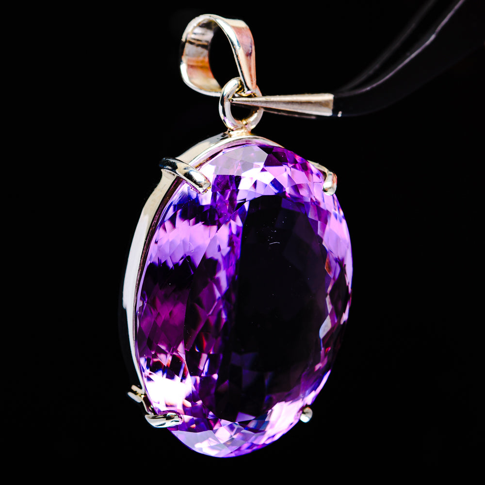 Premium Brazilian Amethyst Pendant 1 5/8" (.925 Sterling Silver)
