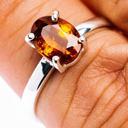 Spessartite Garnet Ring Size 7 (.925 Sterling Silver)