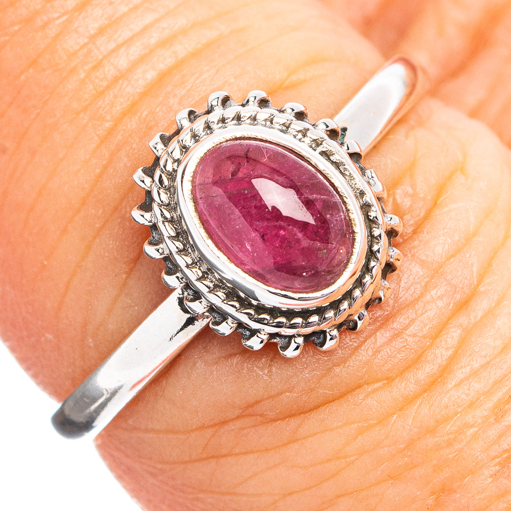 Pink Tourmaline Ring Size 7.5 (.925 Sterling Silver)